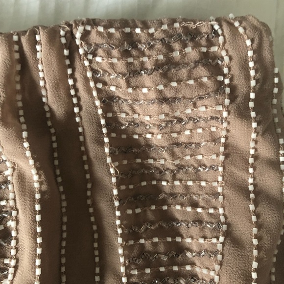 Lauren Conrad Blush Beaded Mini Skirt - Picture 3 of 8